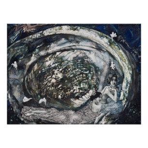 Vintage "Pearl" - Women Art by Mikhail Vrubel Poster