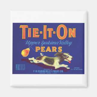 Vintage Pears Food Product Label Magnet