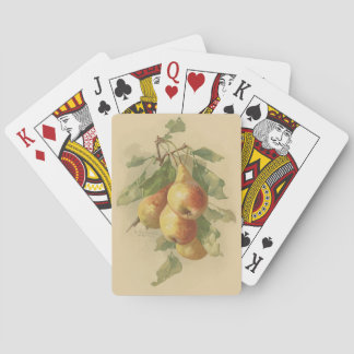 Vintage pears playing cards