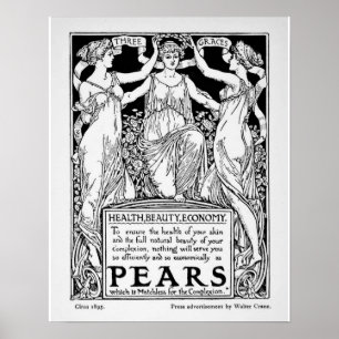 Vintage Pears Soap Poster