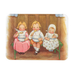 Vintage Pease Porridge Hot Childrens Nursery Rhyme Magnet