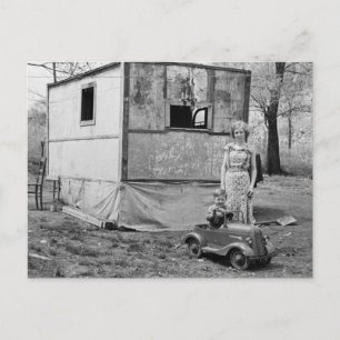 Vintage Pedal Car in the Great Depression, 1930s Postcard
