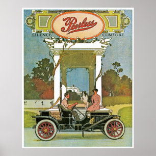 Vintage Peerless Automobile Ad Poster