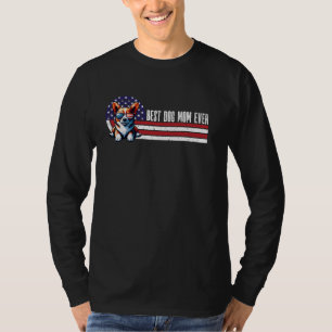Vintage Pembroke Welsh Corgi Best Dog Mum Ever Ame T-Shirt