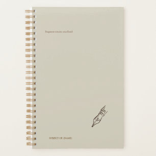 Vintage Pen nib- Dark Academia Minimalist Library  Planner