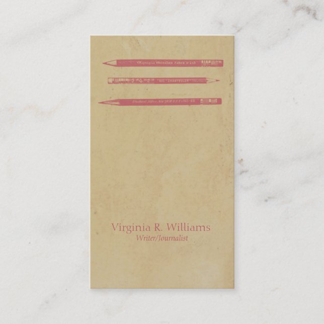 Vintage Pencils Business Card (Front)