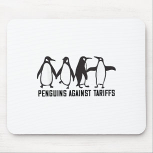 Vintage Penguins Protest Against Funny Penguins Ta Mouse Pad