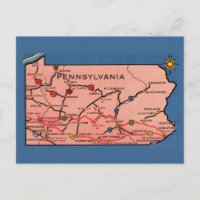 Vintage Pennsylvania Map