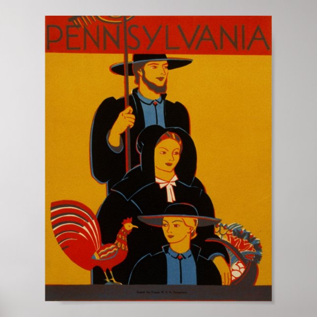 Vintage Pennsylvania Poster (Front)