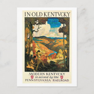 Vintage Pennsylvania RR, Kentucky Travel Ad Postcard