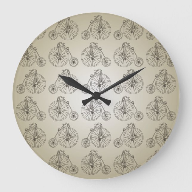 Vintage Penny Farthing Bicycle Wall Clock (Front)