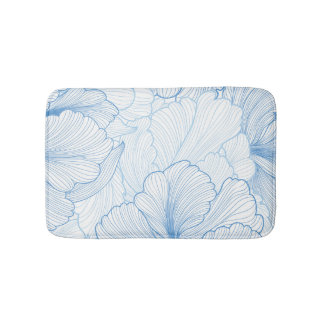 Vintage Peony: Floral Seamless Pattern Bath Mat