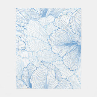 Vintage Peony: Floral Seamless Pattern Fleece Blanket