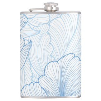 Vintage Peony: Floral Seamless Pattern Hip Flask