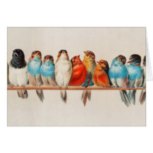 Vintage Perch of Birds by Hector Giacomelli