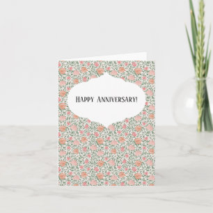 Vintage Perfect Pink & Peach Roses Card