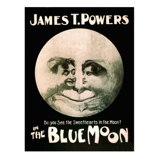 Vintage Performing Arts Poster Blue Moon 1906 Postcard