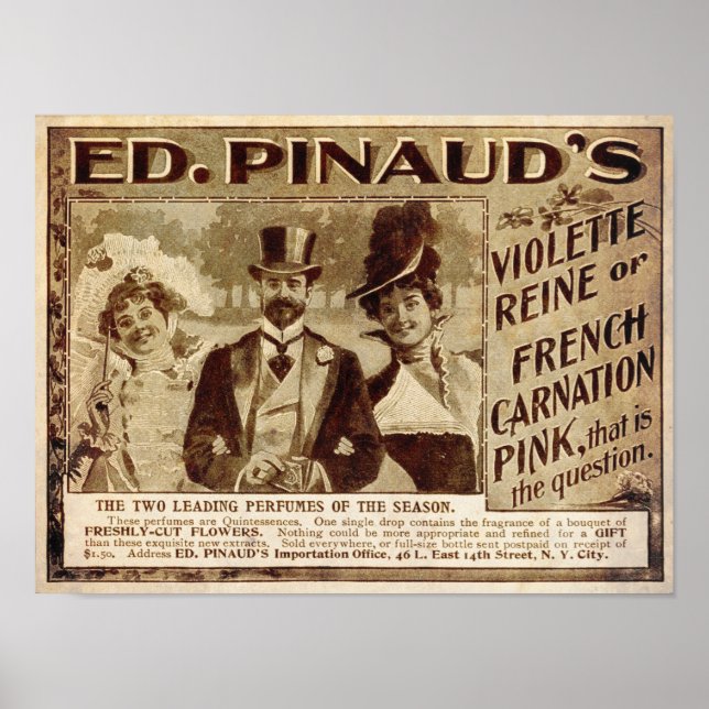 Vintage Perfume Ad from 1899 Poster (Front)