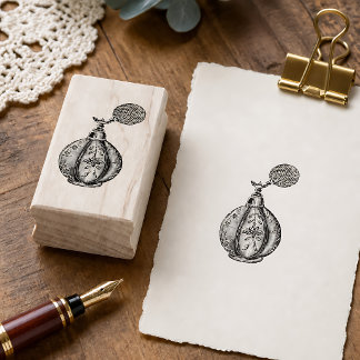Vintage Perfume Atomizer Rubber Stamp
