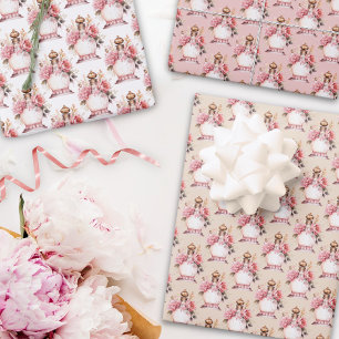 Vintage Perfume Bottle Birthday or Any Occasion Wrapping Paper Sheet