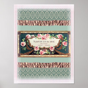 Vintage Perfume Label Poster