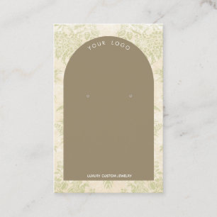 Vintage Peridot Arch Earring Display Business Card