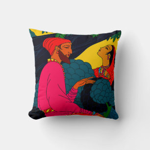Vintage Persian Design Throw Pillow