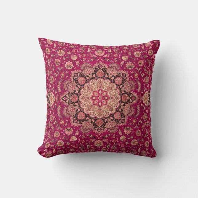 Vintage Persian Floral Rug Pattern Cushion (Front)