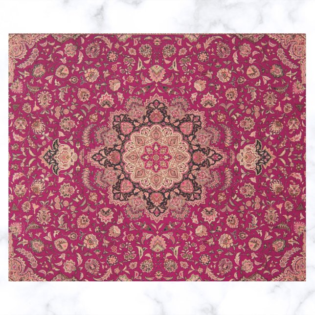 Vintage Persian Floral Rug Pattern Wrapping Paper (Creator Uploaded)