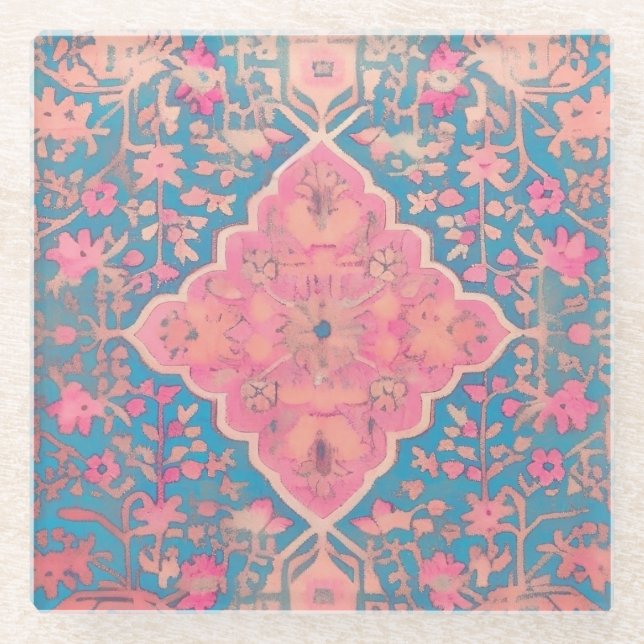 Vintage Persian  Glass Coaster (Front)
