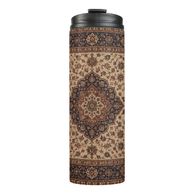 Vintage Persian Rug Pattern Coffee Mug | Elegant O (Front)
