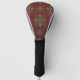 Vintage Persian Rug Pattern Red Blue Arabesque Golf Head Cover