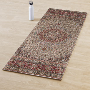 Vintage Persian Turkish Oriental Rug Carpet Yoga Mat