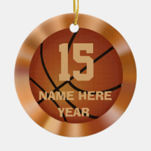 Vintage Personalised Basketball Ornaments