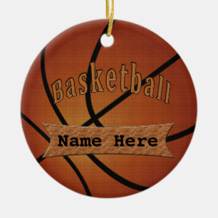 Vintage Personalised Basketball Ornaments
