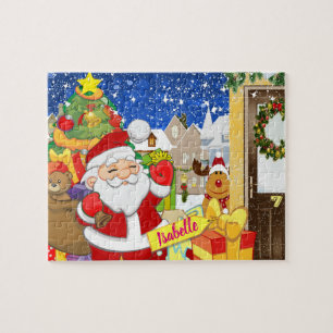 Vintage Personalised Christmas Jigsaw Puzzle
