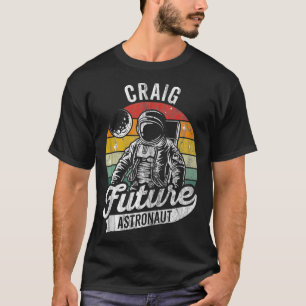 Vintage Personalised Craig Future astronaut Space T-Shirt