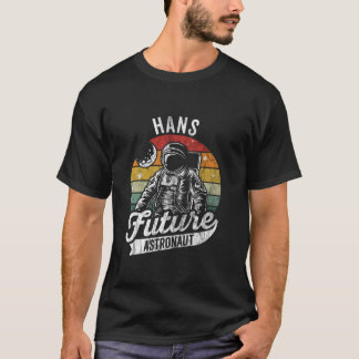 Vintage Personalised Hans Future astronaut Space L T-Shirt