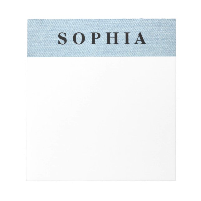 Vintage Personalised Modern Notepad (Front)