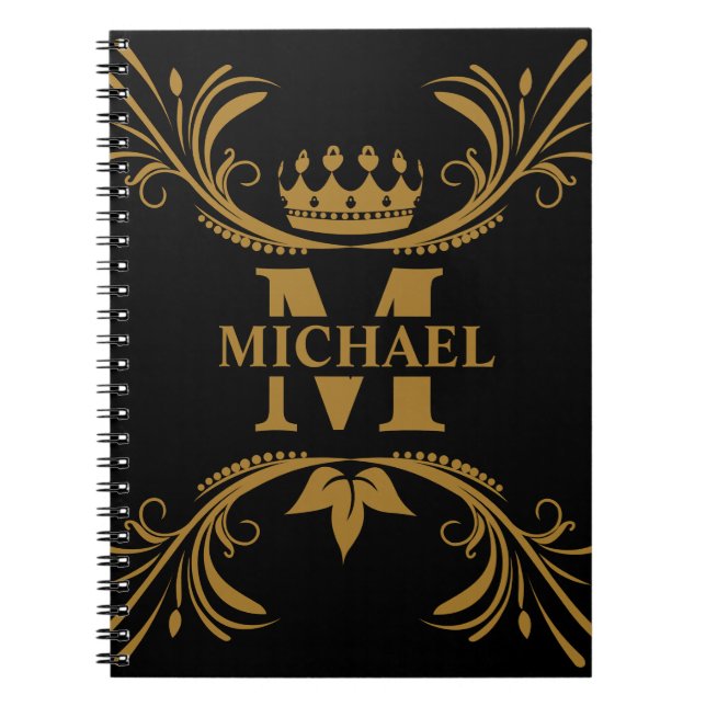 Vintage Personalised Monogram and Name  Notebook (Front)