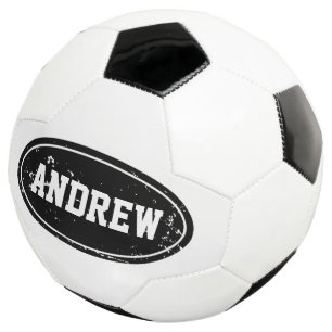 Vintage personalised soccer ball with custom name