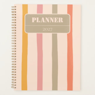 Vintage Personalised Striped Planner