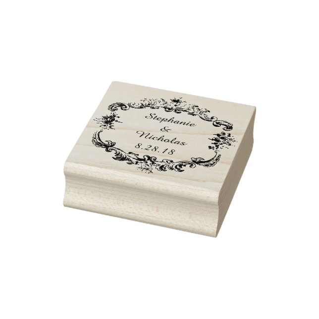 Vintage Personalised Text Frame Rubber Stamp (Stamp)