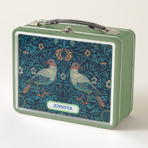 Vintage Personalised, William Morris Retro Metal Lunch Box