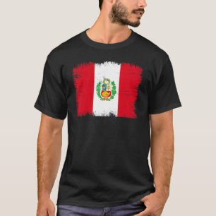 Vintage Peru Flag Peruvian Independence Day T-Shirt
