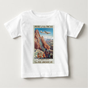 Vintage Peru of the Incas via Pan American Travel Baby T-Shirt