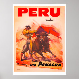 Vintage Peru via pangaré travel Poster