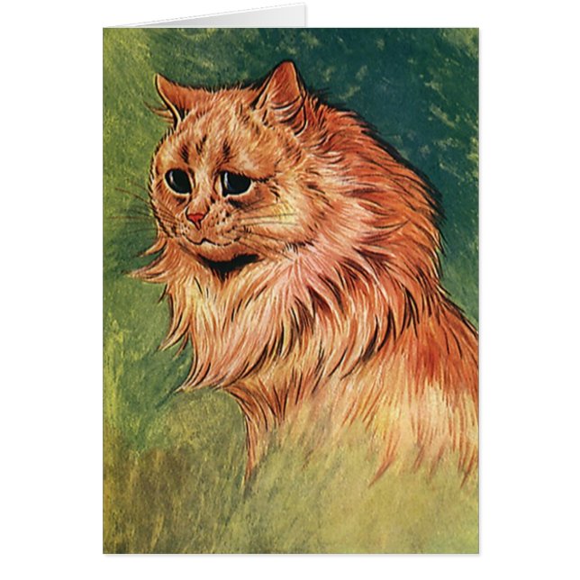 Vintage Pet Animals, Long Haired Orange Cat (Front)