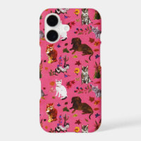 Vintage Pet Cat Dogs Floral Garden Party
