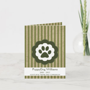 vintage pet loss memorial card